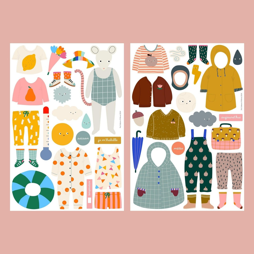 Ma Cabane  Rªves - Magnetic Game - I Get Dressed - Mabel & Fox