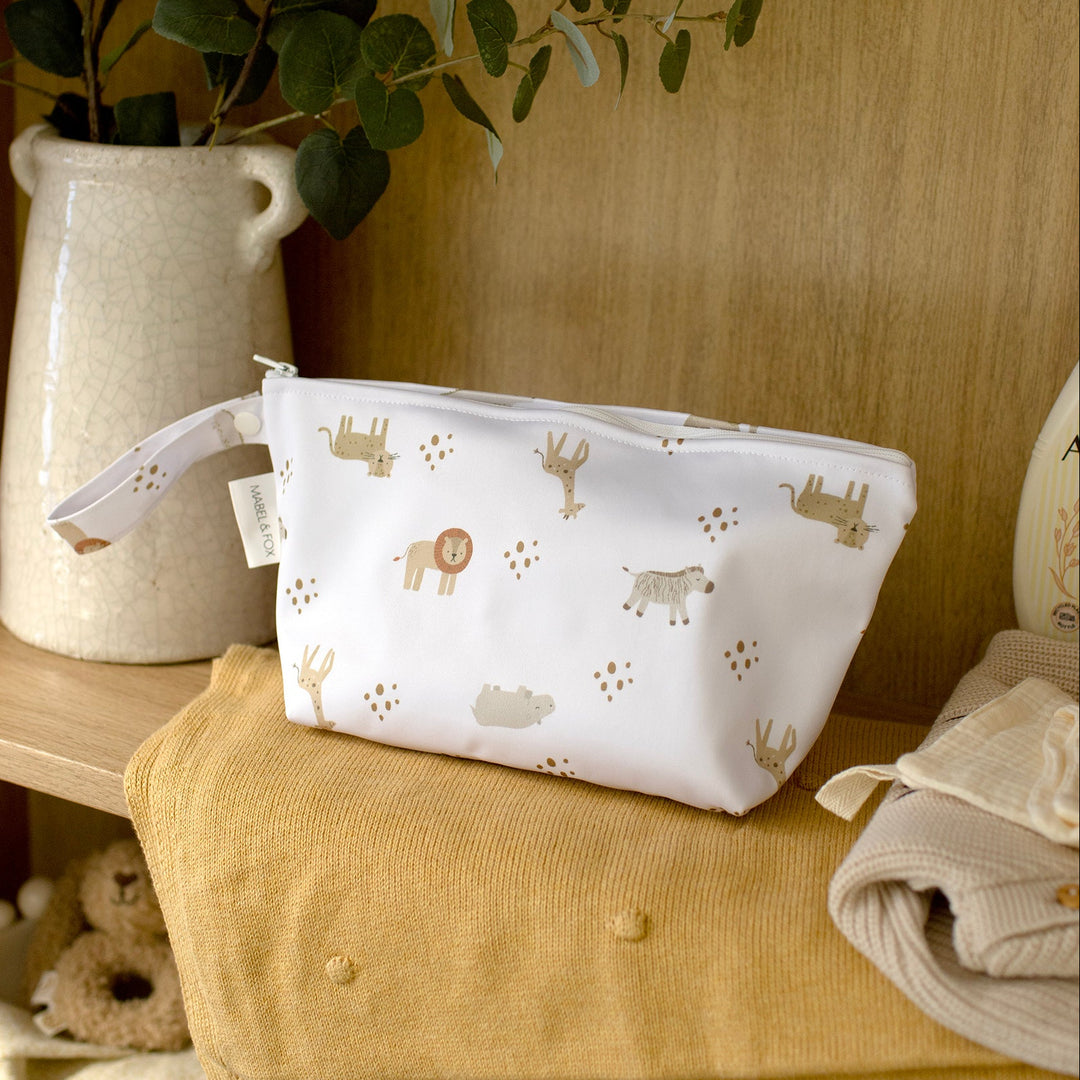 Mabel & Fox - 2 Pcs Wet Bag Set - Boho Safari & Sage Gingham - Mabel & Fox