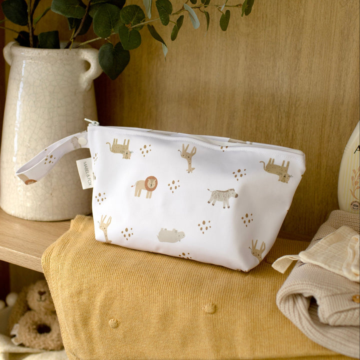 Mabel & Fox - 2 Pcs Wet Bag Set - Boho Safari & Sage Gingham - Mabel & Fox