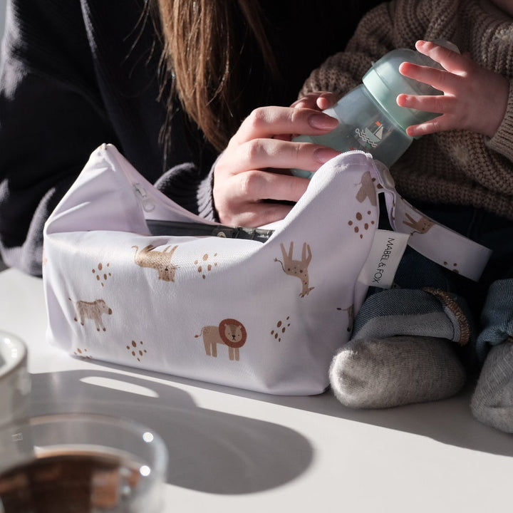 Mabel & Fox - 2 Pcs Wet Bag Set - Boho Safari & Sage Gingham - Mabel & Fox