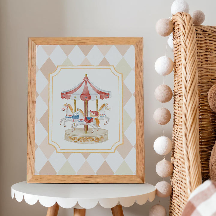 Mabel & Fox - Art Print - Pink Carousel - Mabel & Fox