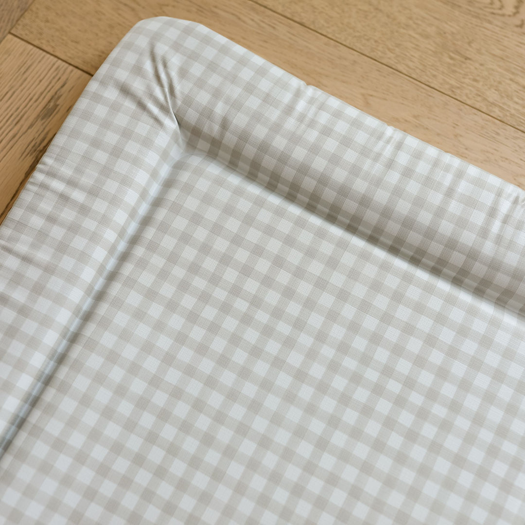 Mabel & Fox - Baby Changing Mat - Beige Gingham - Mabel & Fox