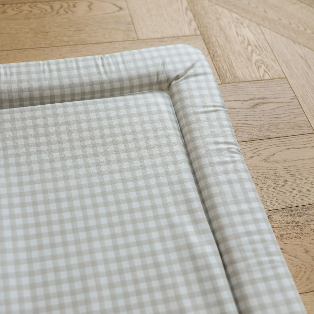 Mabel & Fox - Baby Changing Mat - Beige Gingham - Mabel & Fox