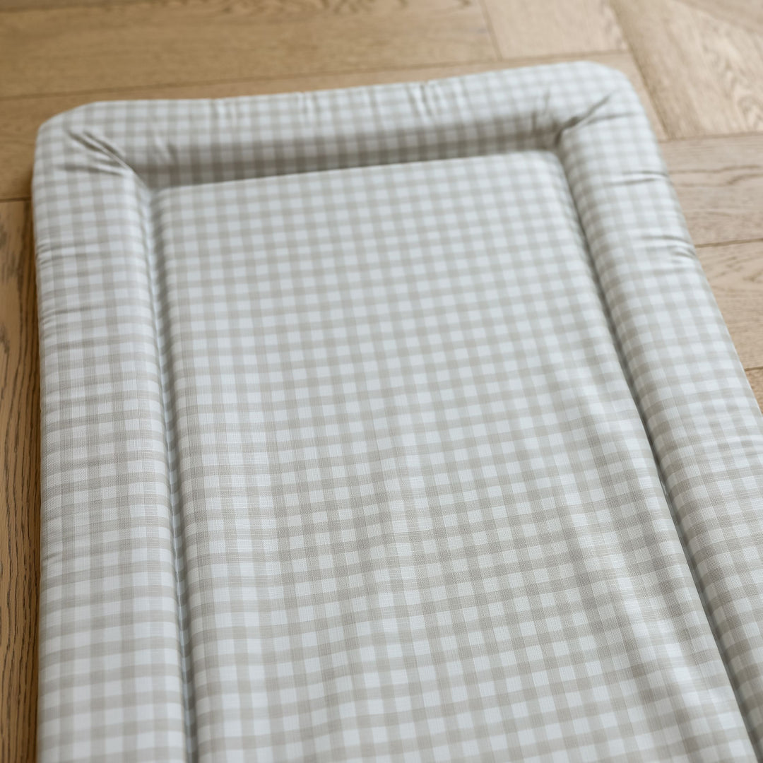 Mabel & Fox - Baby Changing Mat - Beige Gingham - Mabel & Fox