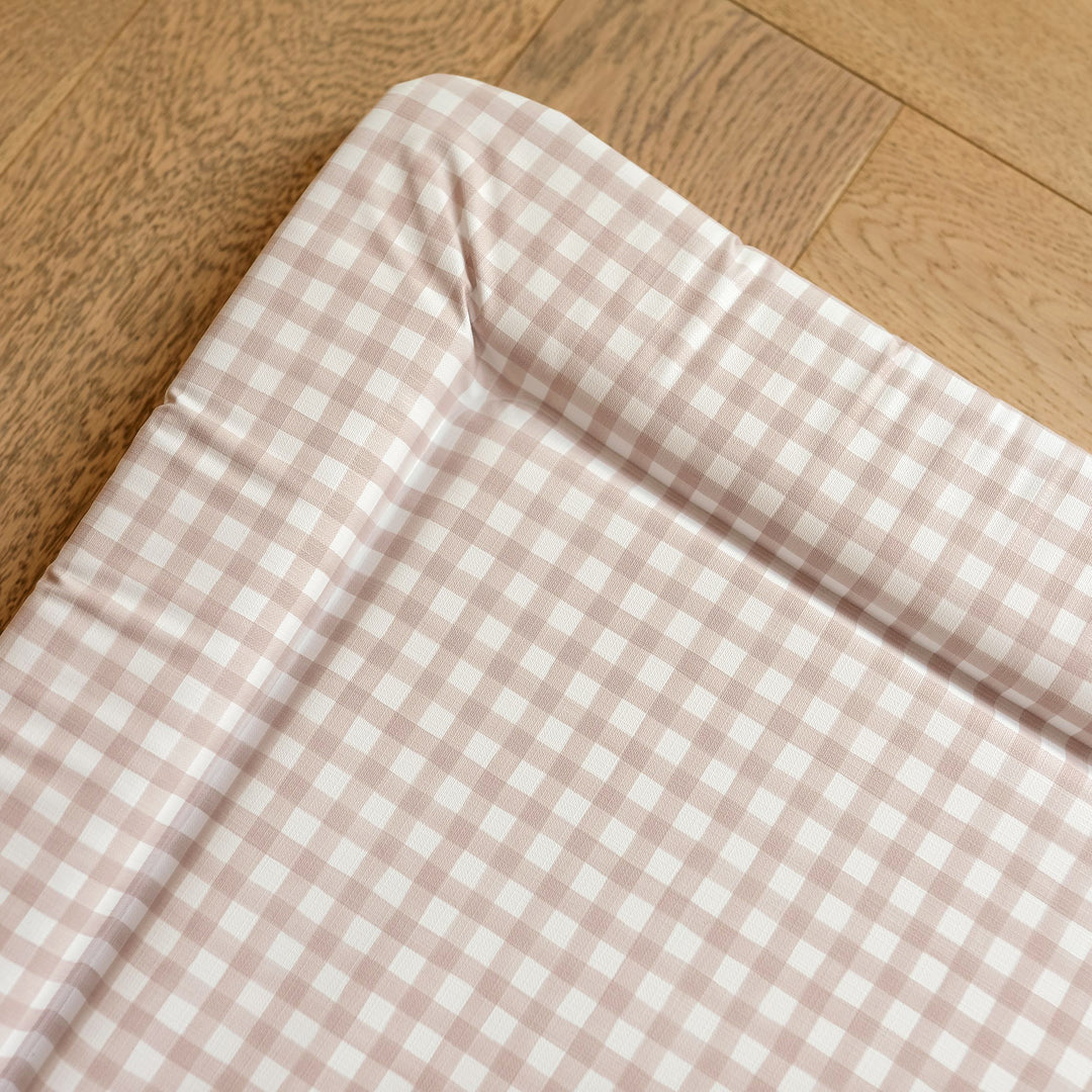 Mabel & Fox - Baby Changing Mat - Blush Gingham - Mabel & Fox