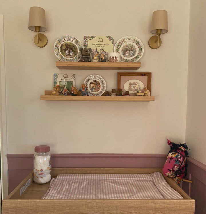 Mabel & Fox - Baby Changing Mat - Blush Gingham - Mabel & Fox