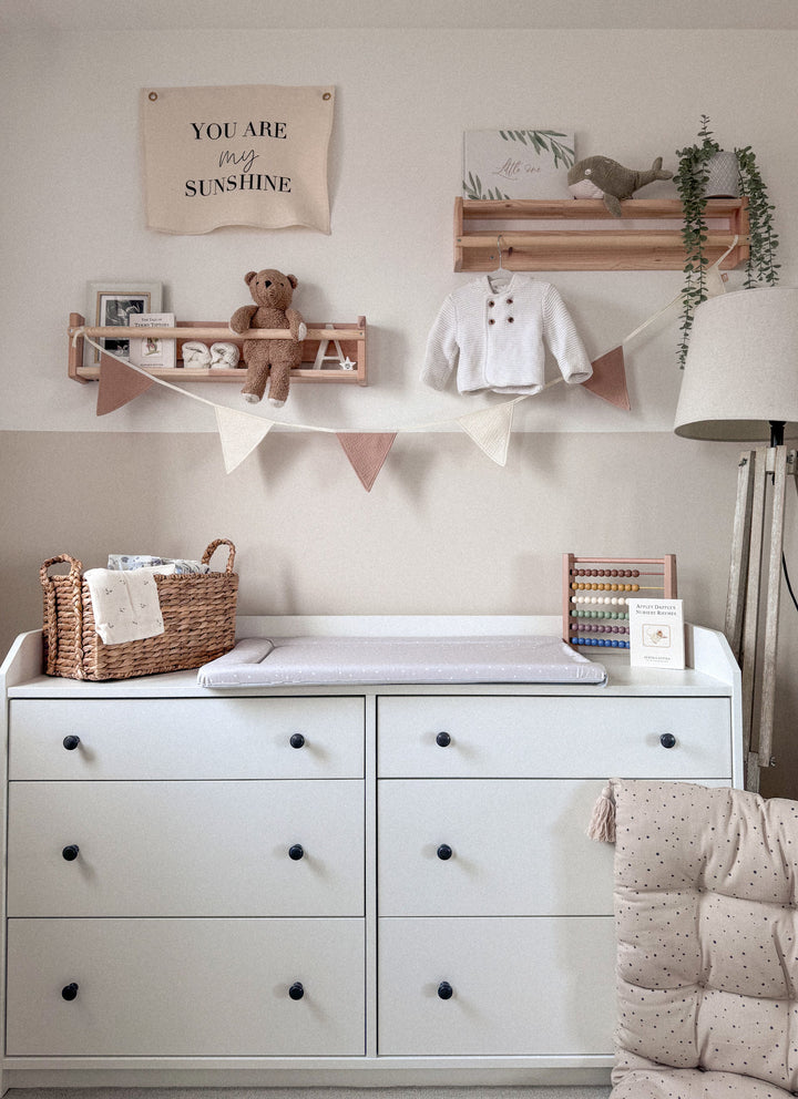 Mabel & Fox - Baby Changing Mat - Grey Spotty - Mabel & Fox