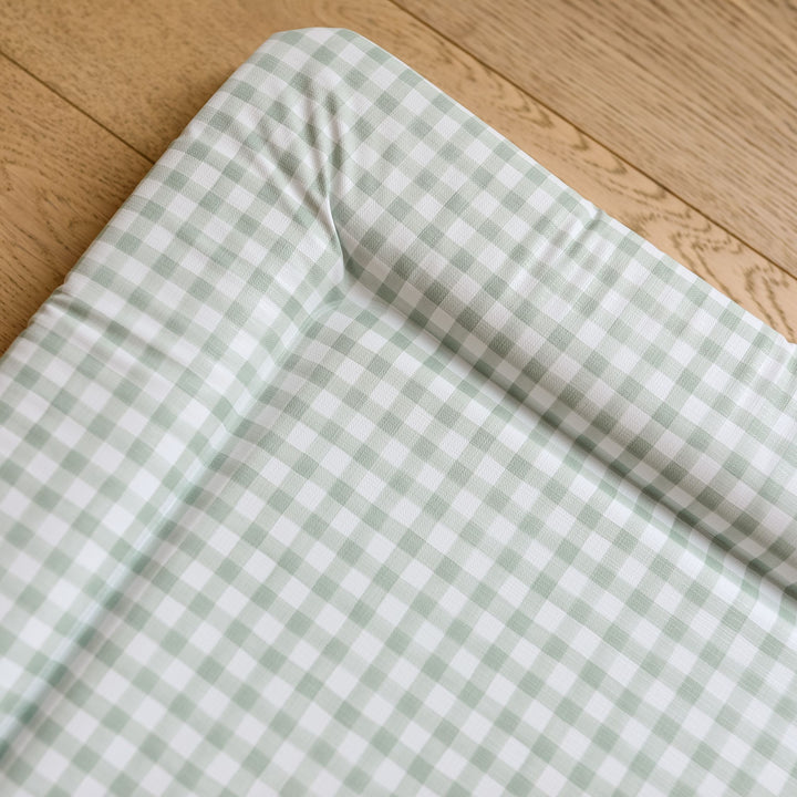 Mabel & Fox - Baby Changing Mat - Sage Gingham - Mabel & Fox