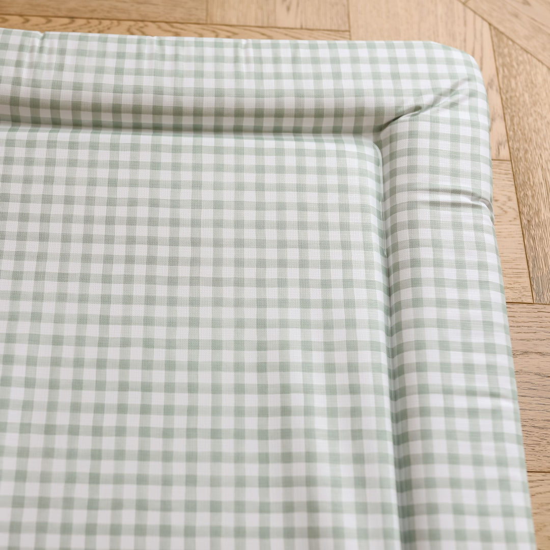 Mabel & Fox - Baby Changing Mat - Sage Gingham - Mabel & Fox
