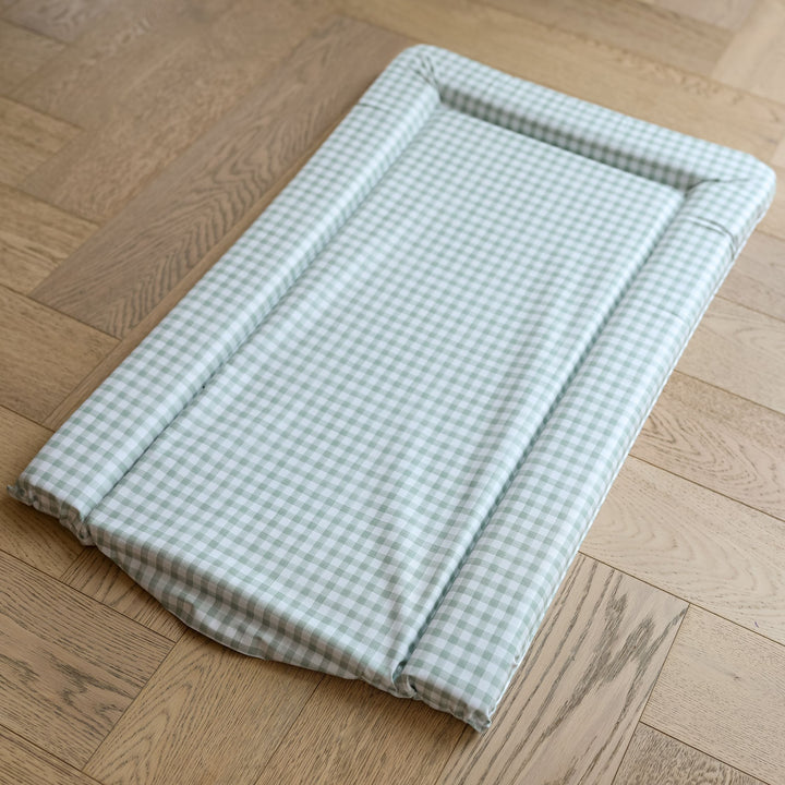 Mabel & Fox - Baby Changing Mat - Sage Gingham - Mabel & Fox