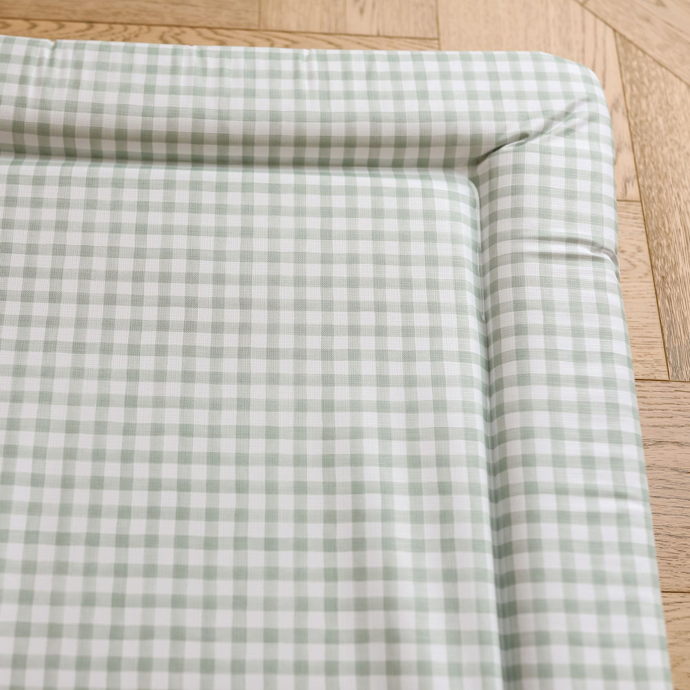 Mabel & Fox - Baby Changing Mat - Sage Gingham - Mabel & Fox