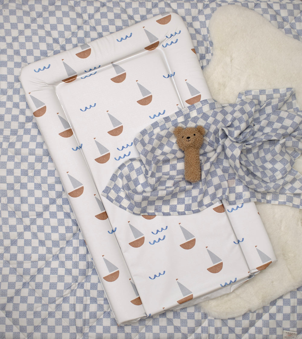 Mabel & Fox - Baby Changing Mat - Sail Away - Mabel & Fox