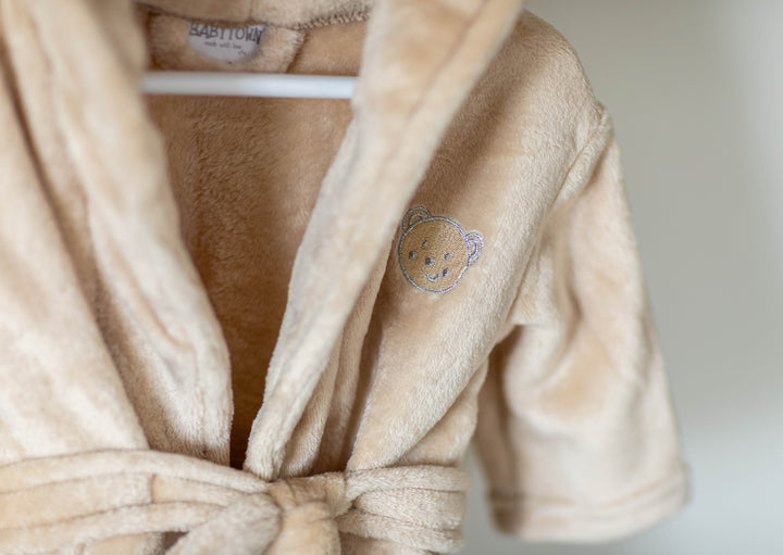 Mabel & Fox - Baby Hooded Dressing Gown - Caramel - Mabel & Fox