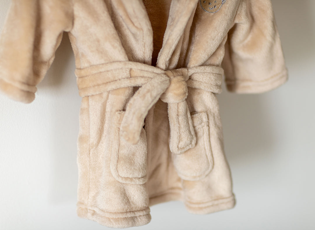 Mabel & Fox - Baby Hooded Dressing Gown - Caramel - Mabel & Fox