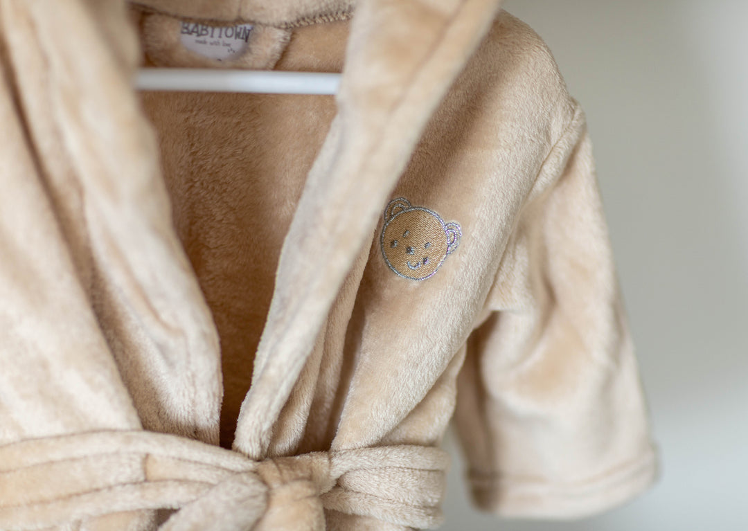 Mabel & Fox - Baby Hooded Dressing Gown - Caramel - Mabel & Fox