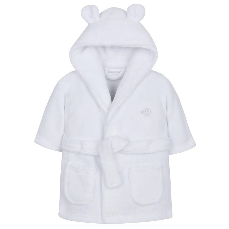 Mabel & Fox - Baby Hooded Dressing Gown - White - Mabel & Fox