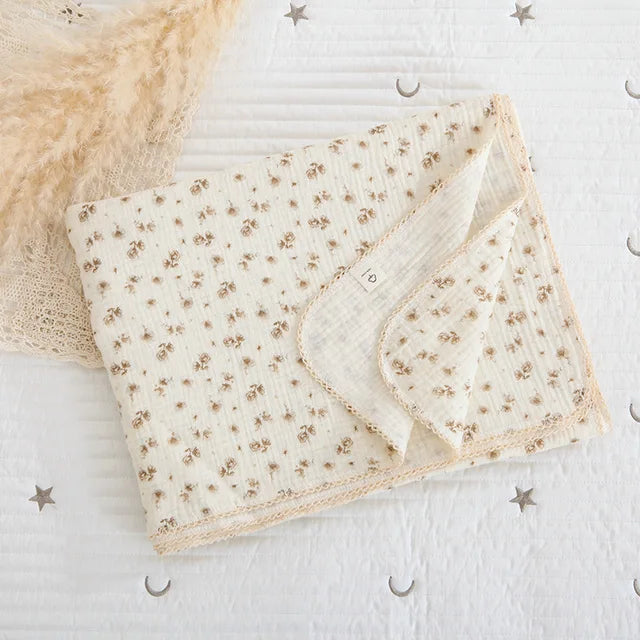 Mabel & Fox - Baby Muslin Cotton Blanket - Camellia - Mabel & Fox