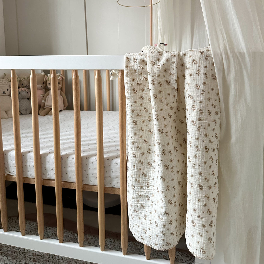 Mabel & Fox - Baby Muslin Cotton Blanket - Camellia - Mabel & Fox