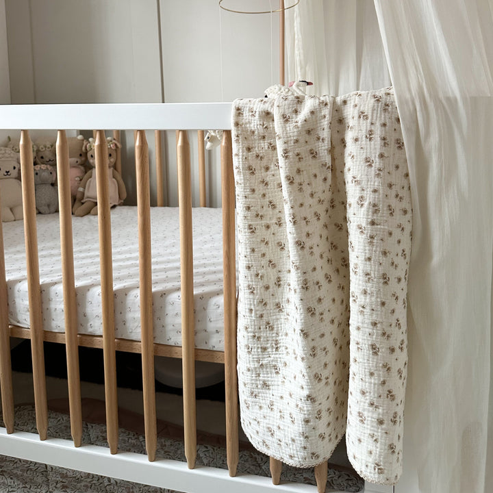 Mabel & Fox - Baby Muslin Cotton Blanket - Camellia - Mabel & Fox