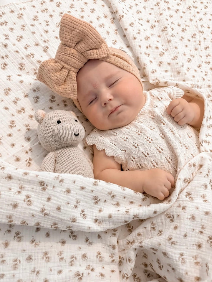 Mabel & Fox - Baby Muslin Cotton Blanket - Camellia - Mabel & Fox