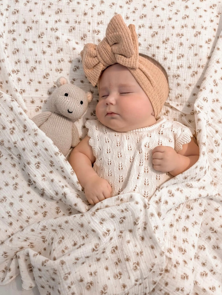 Mabel & Fox - Baby Muslin Cotton Blanket - Camellia - Mabel & Fox