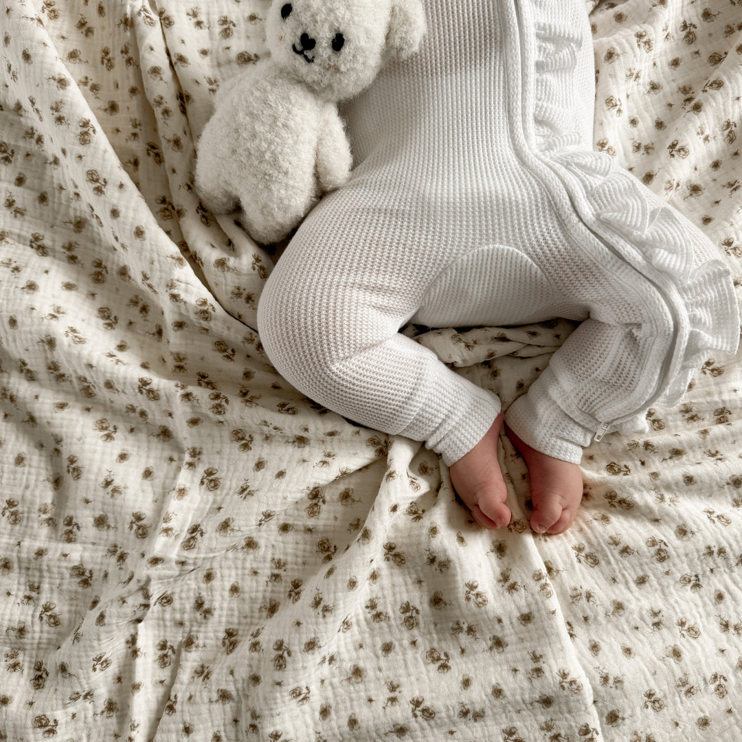 Mabel & Fox - Baby Muslin Cotton Blanket - Camellia - Mabel & Fox