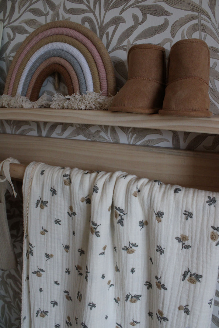 Mabel & Fox - Baby Muslin Cotton Blanket - Rosebud - Mabel & Fox