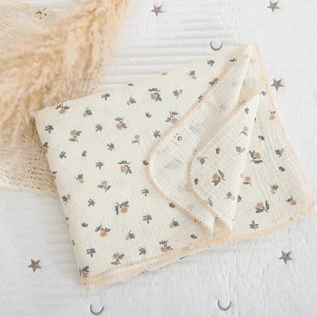 Mabel & Fox - Baby Muslin Cotton Blanket - Rose Bud - Mabel & Fox