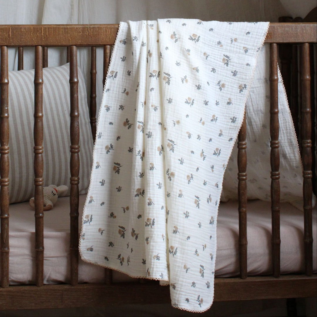 Mabel & Fox - Baby Muslin Cotton Blanket - Rosebud - Mabel & Fox