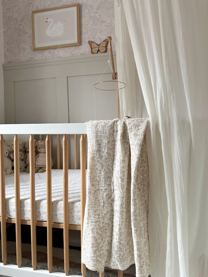 Mabel & Fox - Baby Muslin Cotton Blanket - Woodland Bunnies - Mabel & Fox