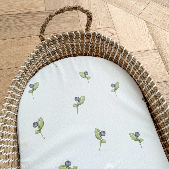 Mabel & Fox -  Basket Changing Mat - Berry Cute - Mabel & Fox