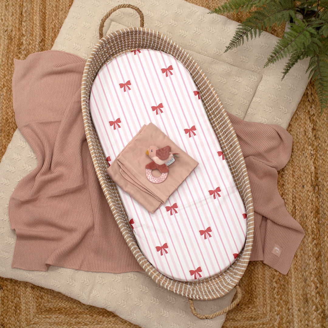 Mabel & Fox - Basket Changing Mat - Bow Cute - Mabel & Fox