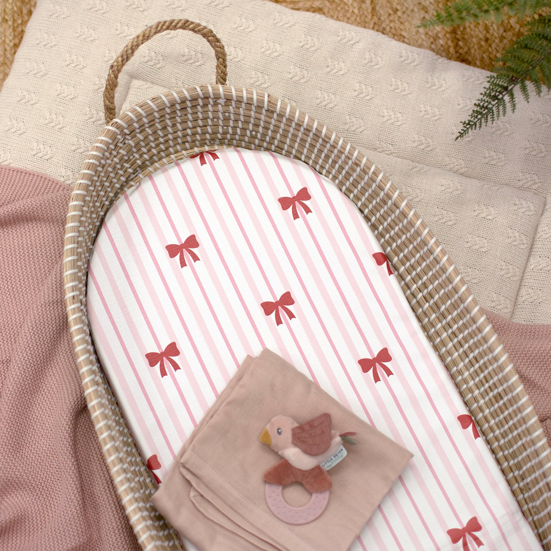 Mabel & Fox - Basket Changing Mat - Bow Cute - Mabel & Fox