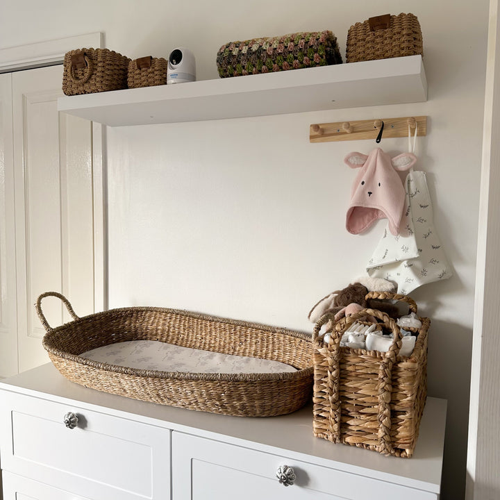 Mabel & Fox -  Basket Changing Mat - Elephants - Mabel & Fox