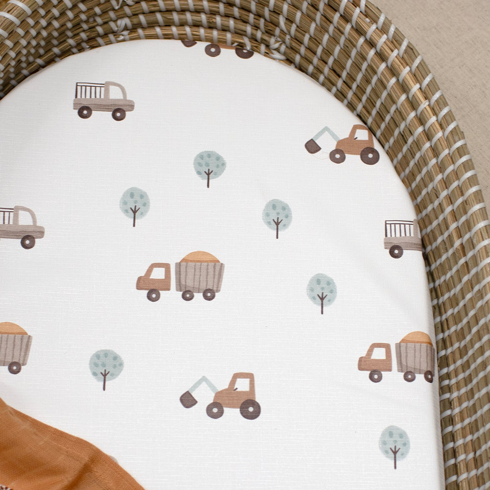 Mabel & Fox - Basket Changing Mat - Little Wheels - Mabel & Fox