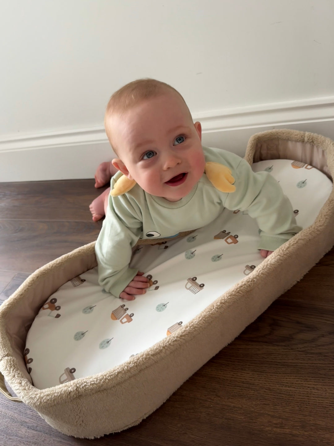 Mabel & Fox - Basket Changing Mat - Little Wheels - Mabel & Fox