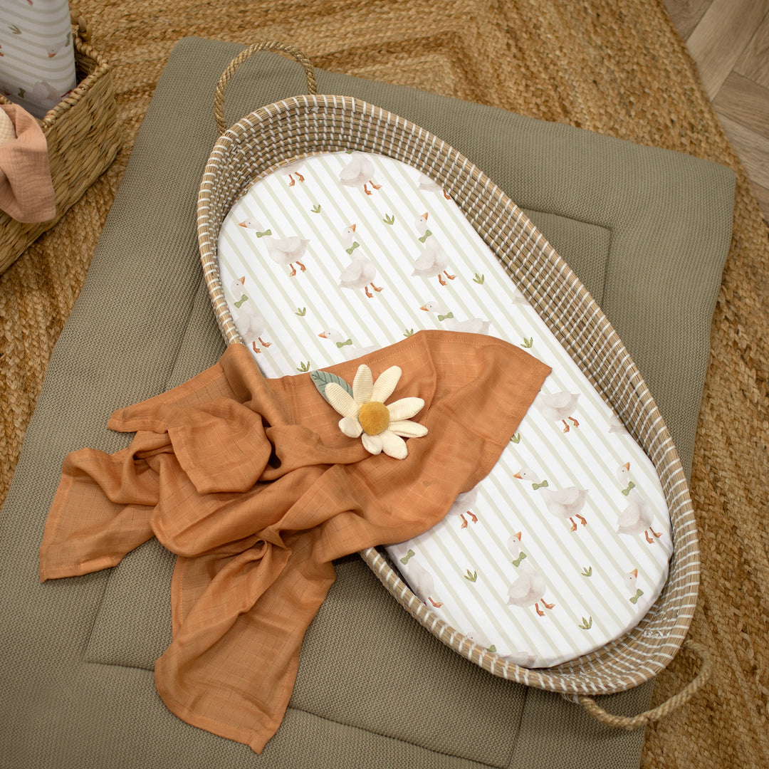 Mabel & Fox -  Basket Changing Mat - Mr Goose - Mabel & Fox