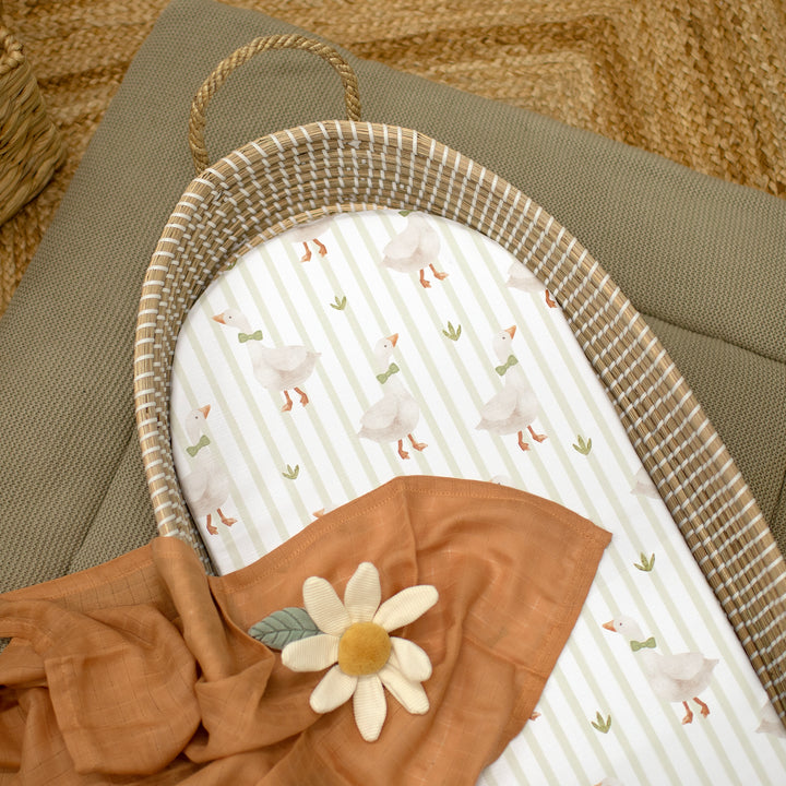 Mabel & Fox -  Basket Changing Mat - Mr Goose - Mabel & Fox