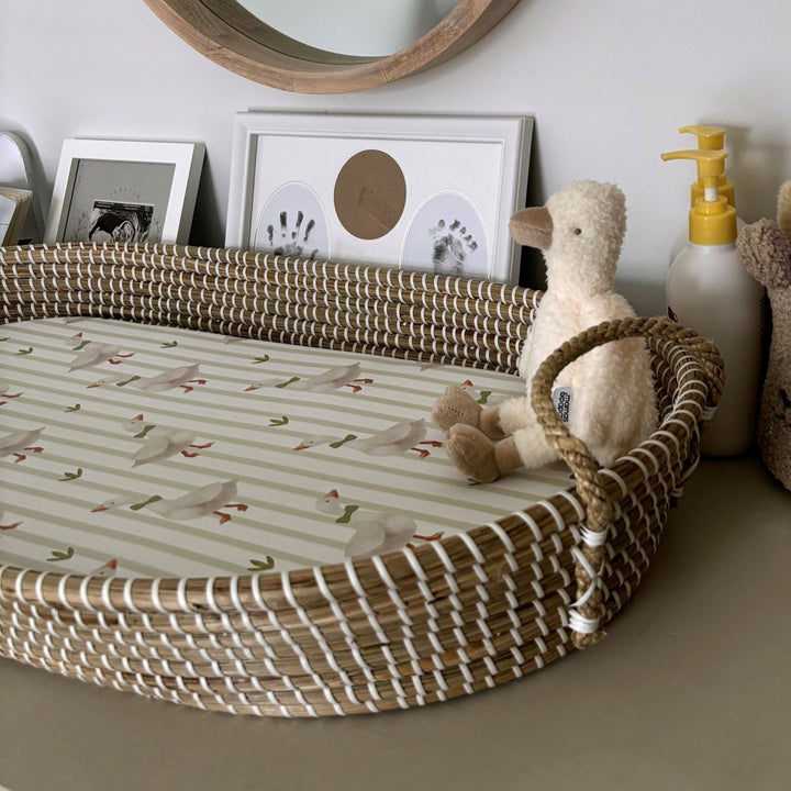 Mabel & Fox -  Basket Changing Mat - Mr Goose - Mabel & Fox