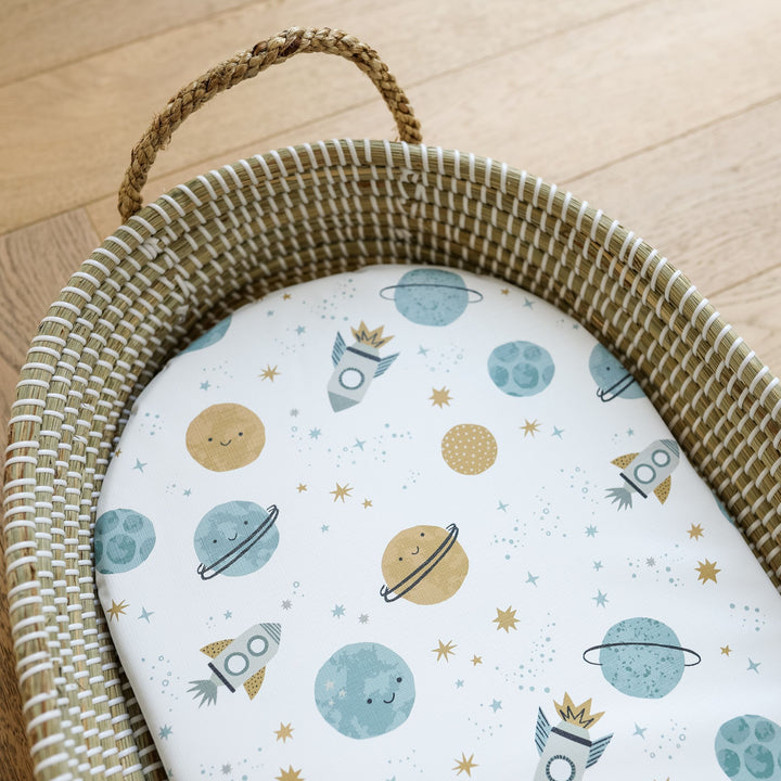Mabel & Fox -  Basket Changing Mat - Space Explorer - Mabel & Fox