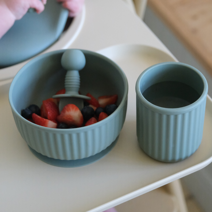 Mabel & Fox - Complete Silicone Tableware Set - Blue (7 Pcs) - Mabel & Fox