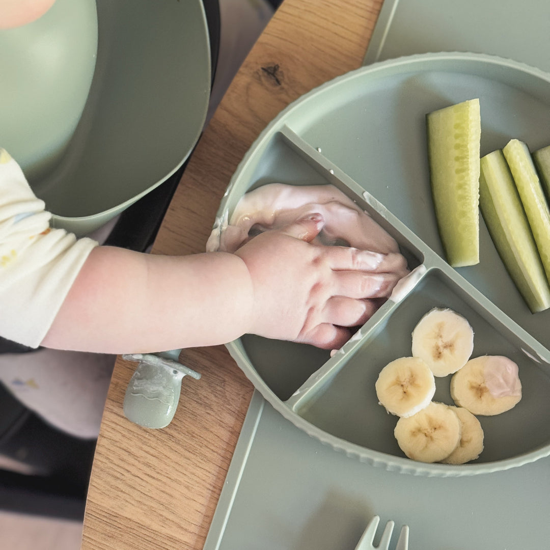 Mabel & Fox - Complete Silicone Tableware Set - Sage (7 Pcs) - Mabel & Fox