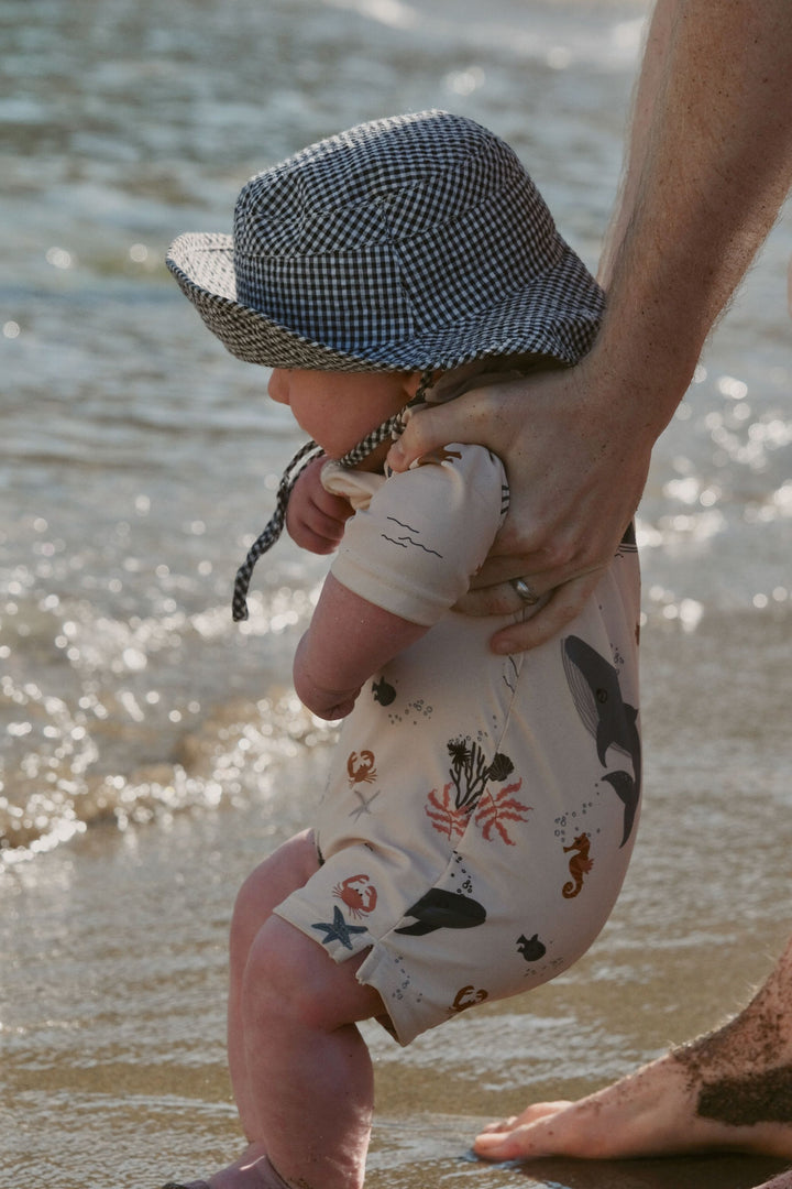 Mabel & Fox - Gingham Sun Hat - Black - Mabel & Fox