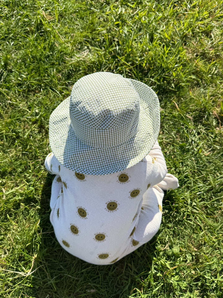 Mabel & Fox - Gingham Sun Hat - Sage - Mabel & Fox