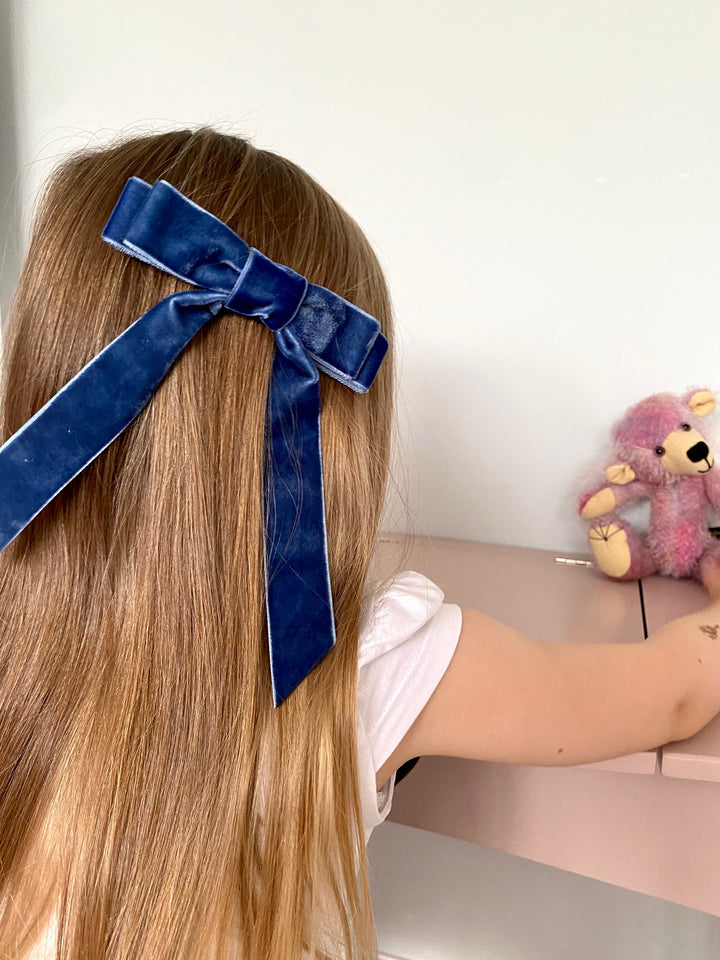 Mabel & Fox - Hair Bow Clips - Blue (2 Pack) - Mabel & Fox