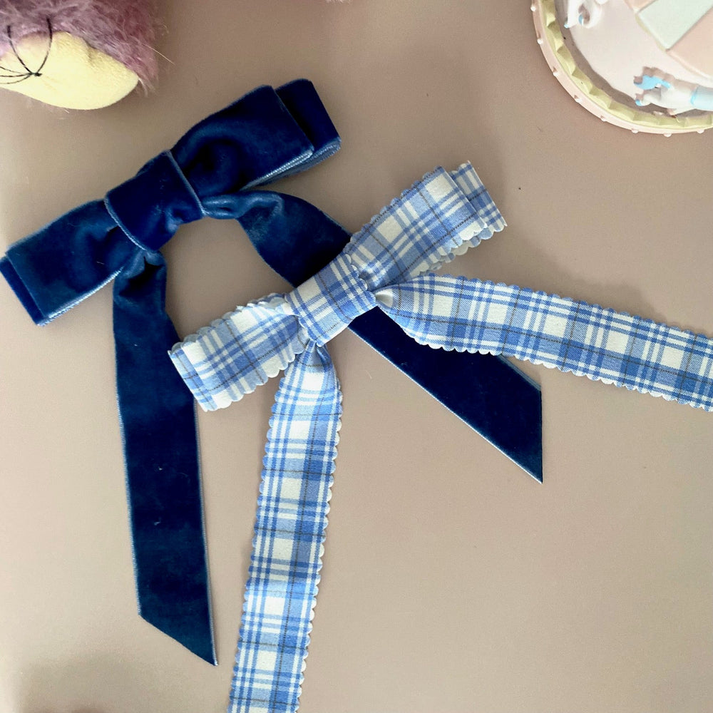 Mabel & Fox - Hair Bow Clips - Blue (2 Pack) - Mabel & Fox