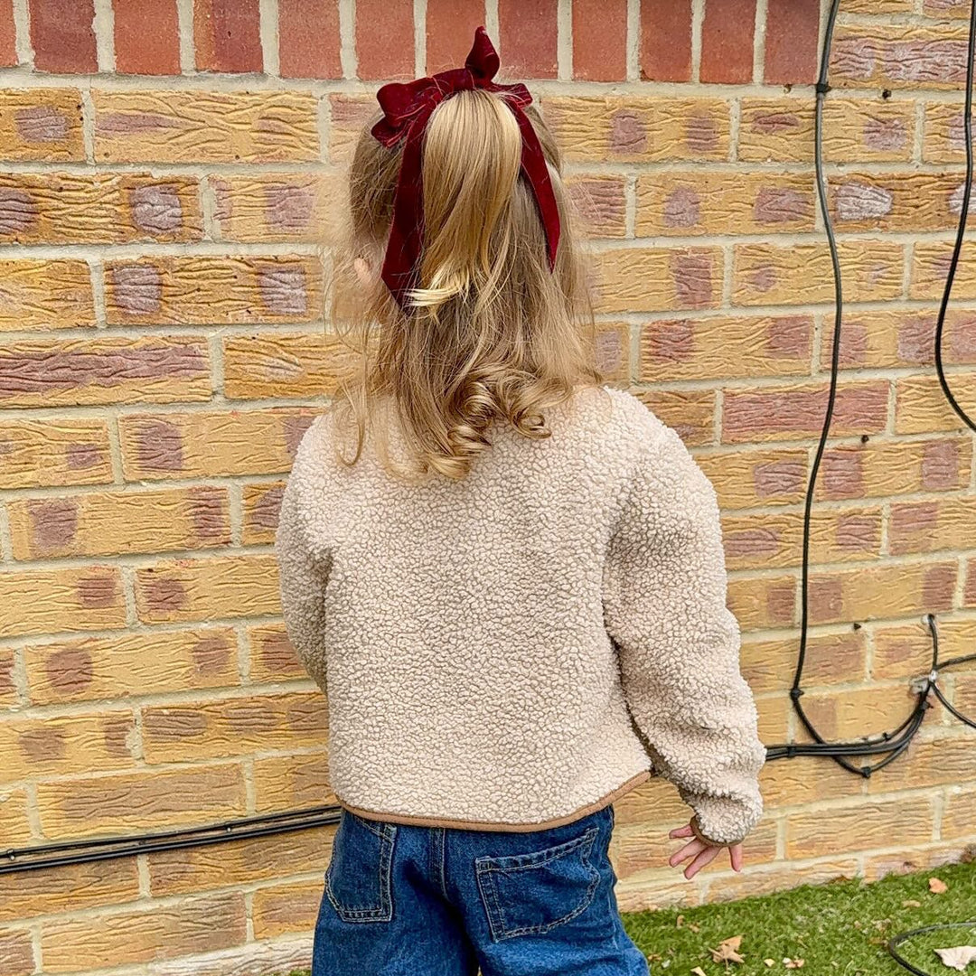 Mabel & Fox - Hair Bow Clip - Red Velvet