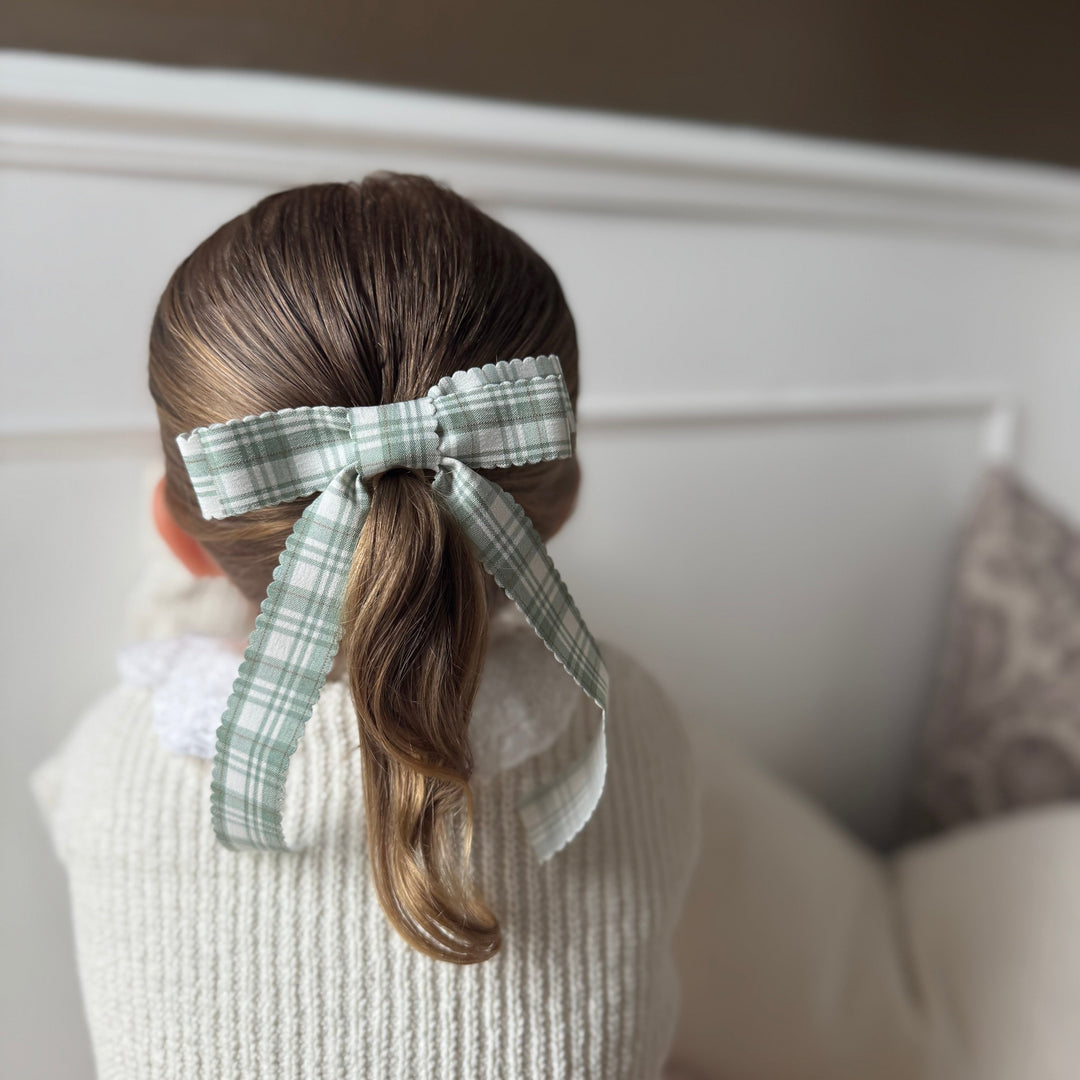 Mabel & Fox - Hair Bow Clips - Green (2 Pack) - Mabel & Fox