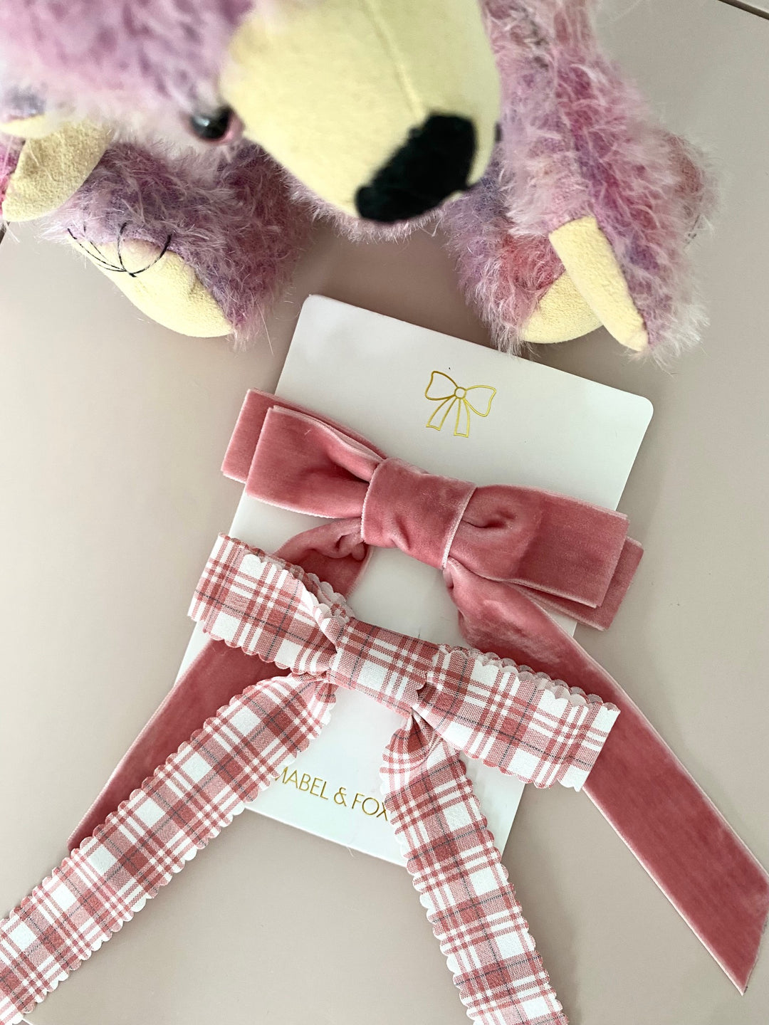 Mabel & Fox - Hair Bow Clips - Pink (2 Pack) - Mabel & Fox