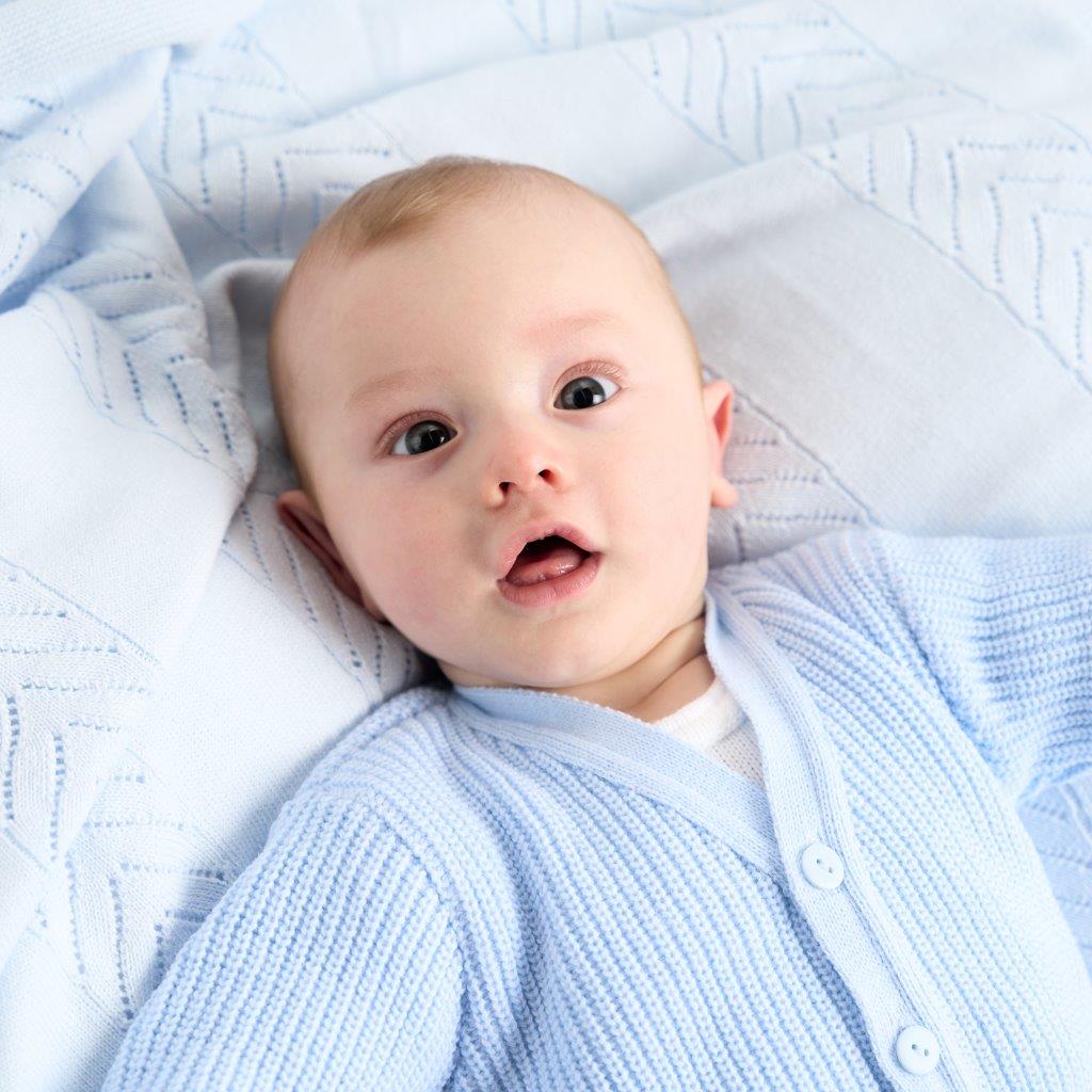 Mabel & Fox - Knitted Cardigan - Blue - Mabel & Fox